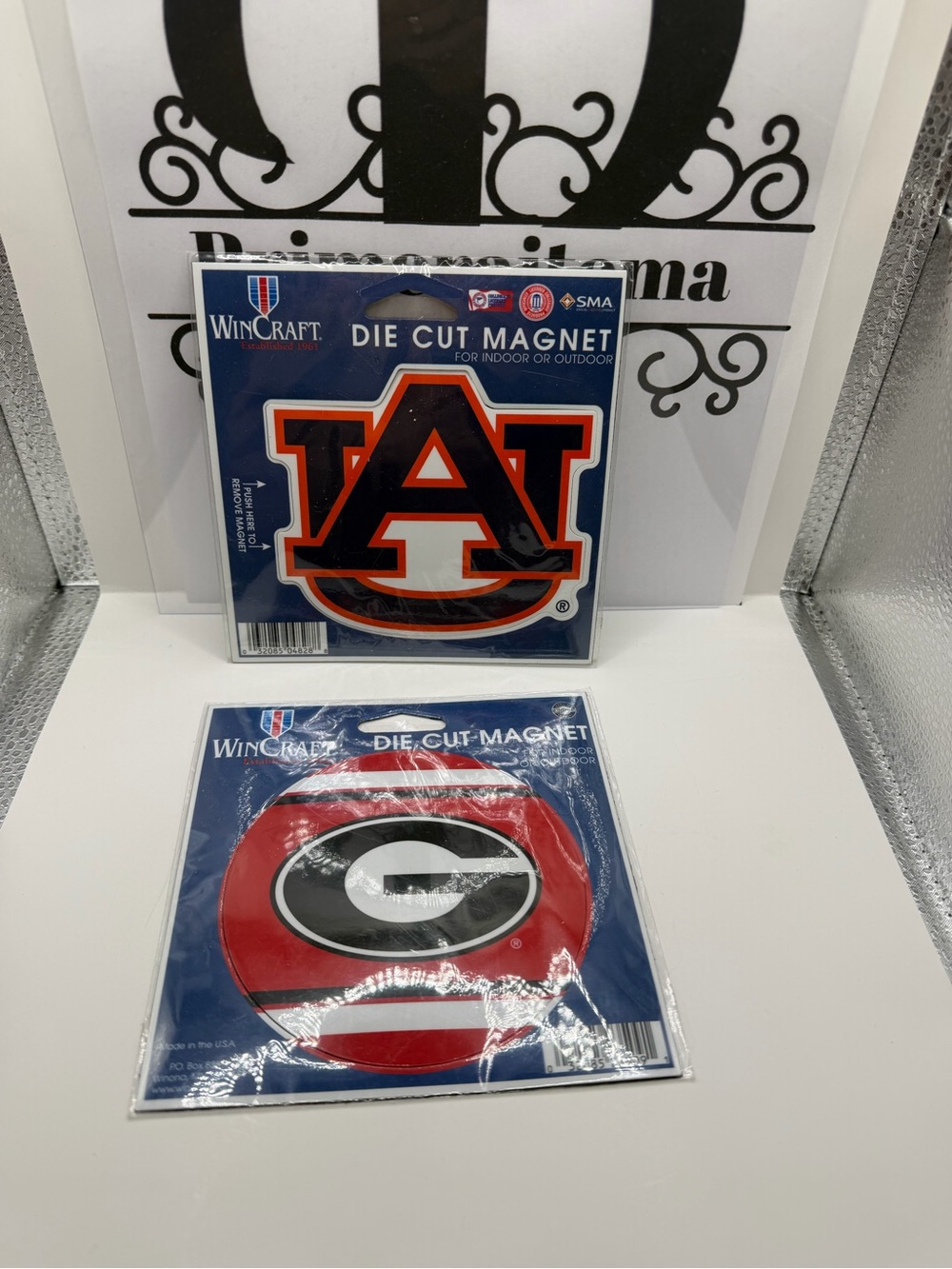 WinCraft NCAA Auburn Tigers & Georgia Bulldogs Die-Cut Magnet